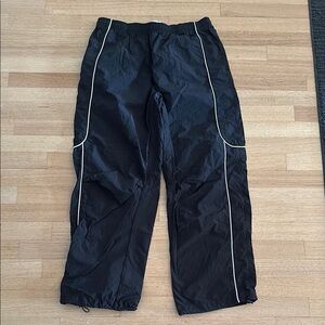 BDG Jess Black Nylon Track Pants, size L
